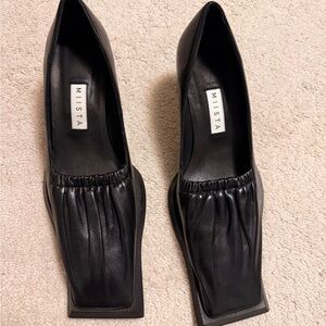 Miista Black Courts Heels